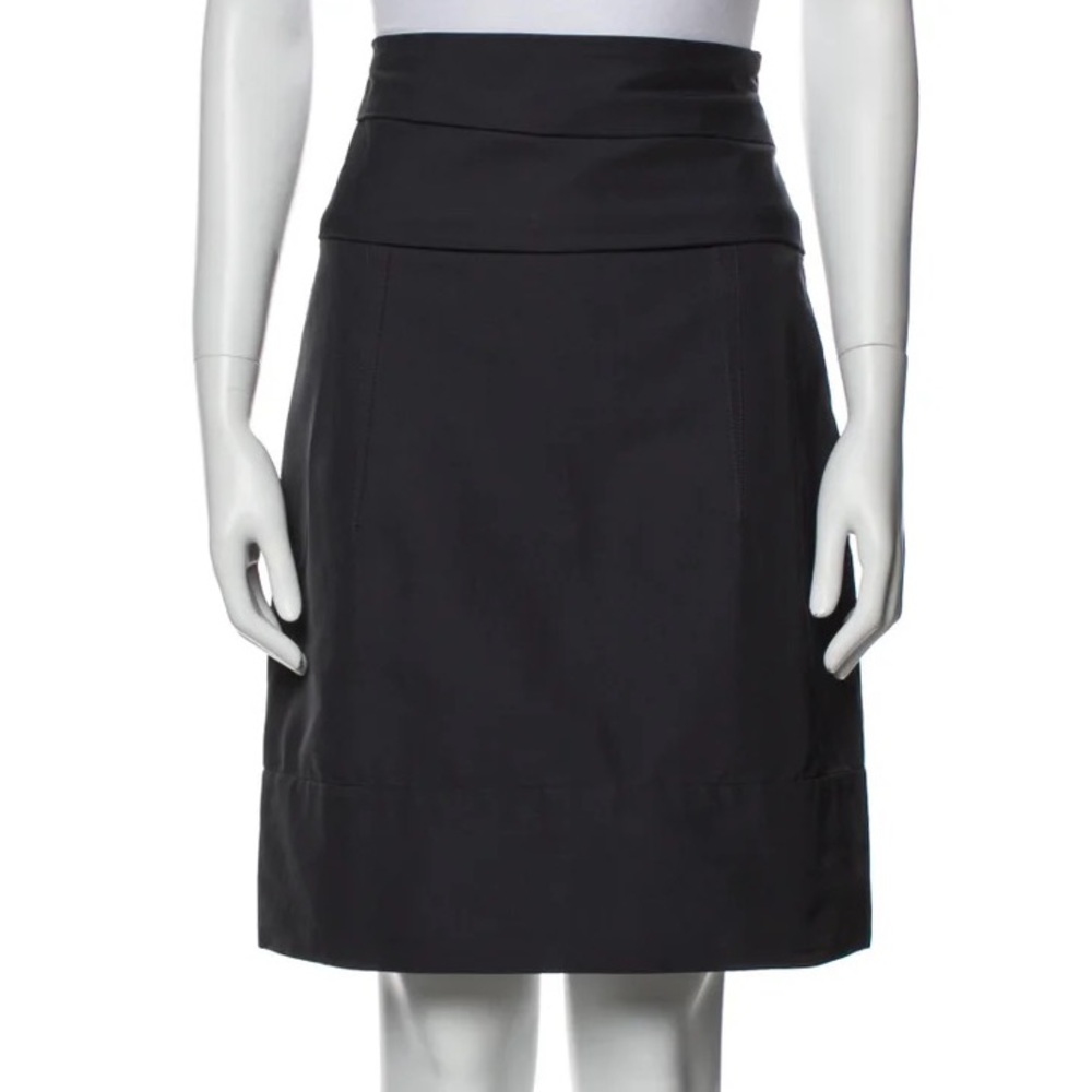 Marni high waisted knee length a-line skirt Made in Italy dark gray